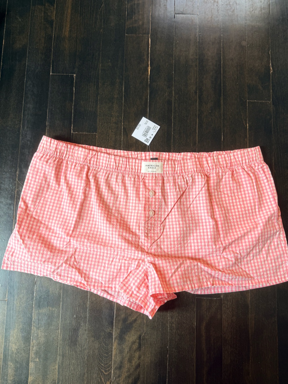 American Eagle Outfitters Pink Gingham Boxer Shorts